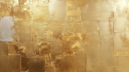 Abstract Metallic Gold Textured Background with Panels