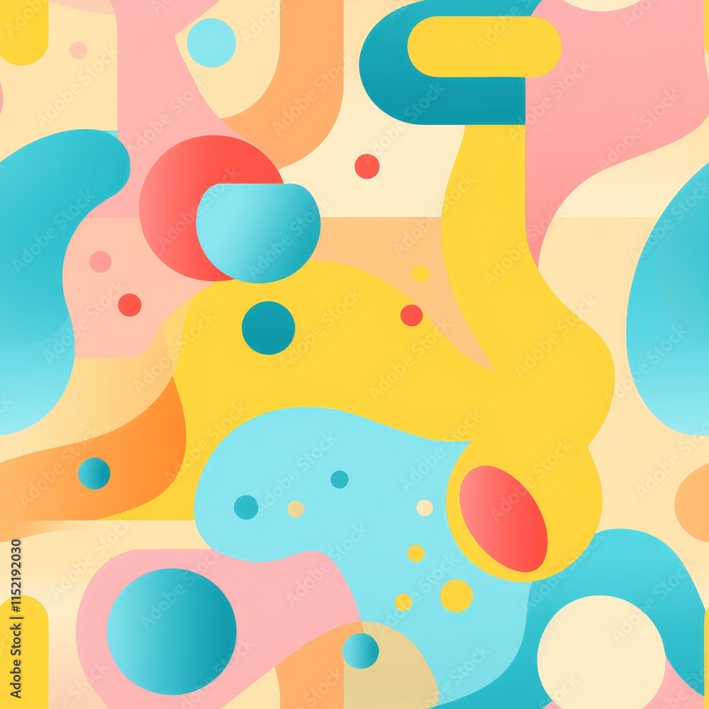 Poster dynamic composition of simple geometric shapes in various shades of a single color