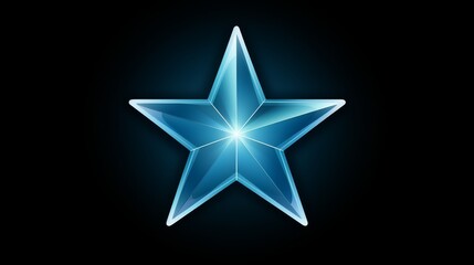 Obraz premium Bright yellow star shining brilliantly against a dark night sky with subtle highlights and depth