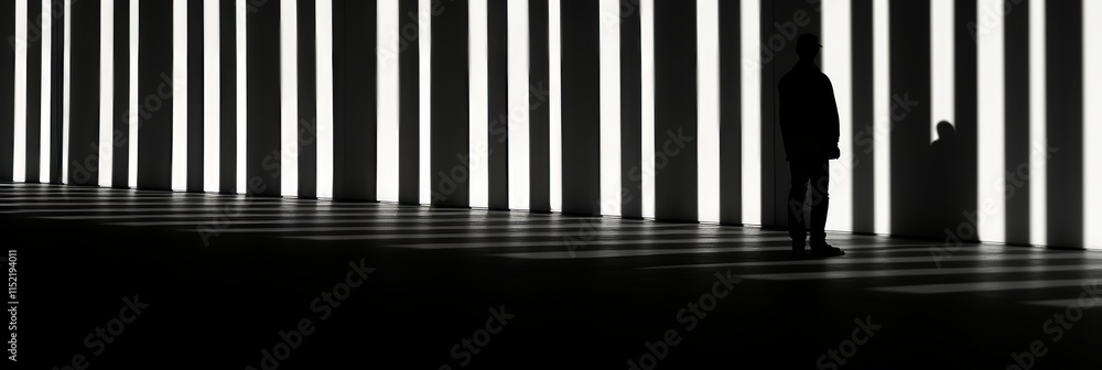 Poster exploring light and shadow an abstract composition of varying shades of black with lines and shapes