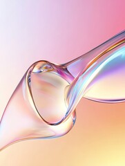 Pink Abstract Fluid Pattern Background - Abstract swirling fluid forms on a pink and peach gradient background. Symbolizing flow, movement, elegance, serenity, and innovation.