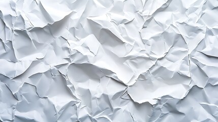 Fototapeta premium White crumpled paper texture background white color