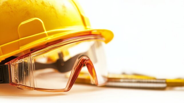 Professional Safety Gear on White Background