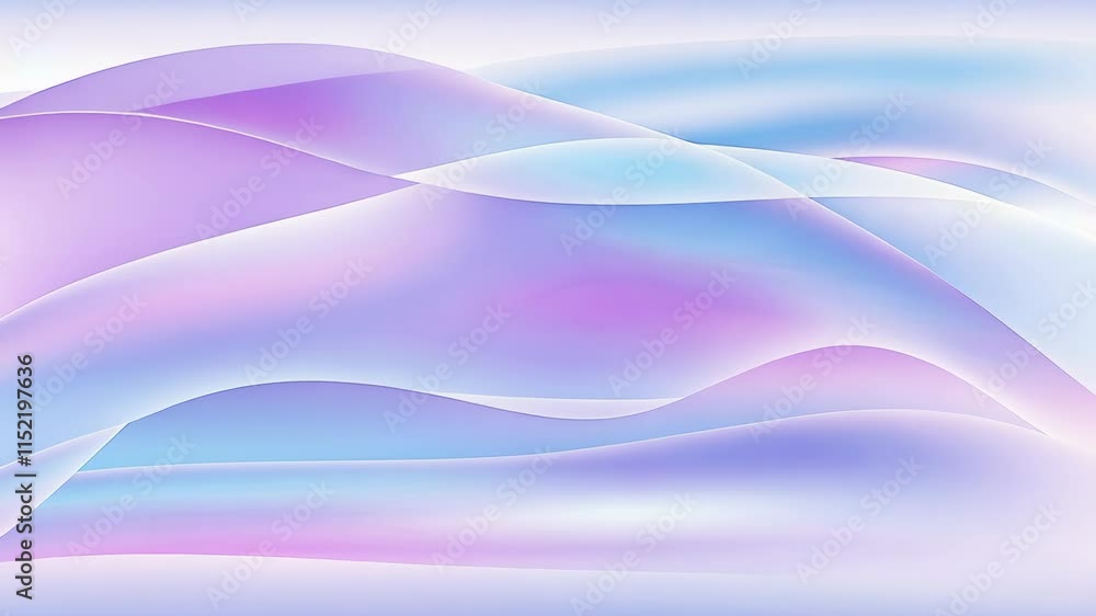 Fototapete Purple and light blue pastel gradient curves in a fluid motion. Dynamic liquid shapes with neon geometric design. Abstract composition for a modern and elegant look.