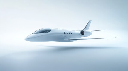 Obraz premium White airplane soaring through sunlit blue sky, a scenic journey through the clouds