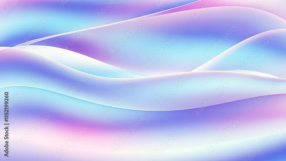 Poster purple and light blue pastel gradient curves in a fluid motion. dynamic liquid shapes with neon geom