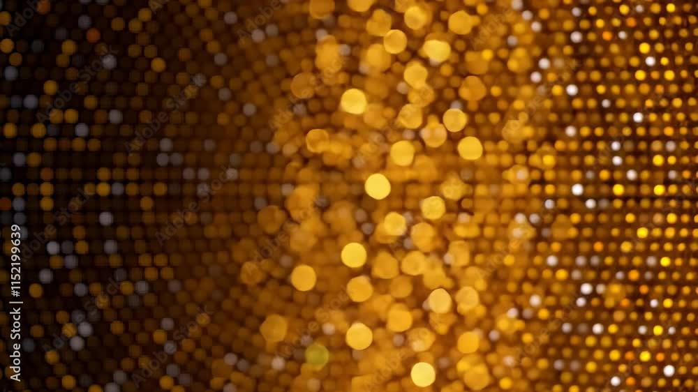 Poster mesmerizing golden light trails swirl against a black backdrop. sparkling particles evoke elegance a