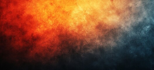 Fototapeta premium Fiery Orange to Dark Blue Abstract Texture Background