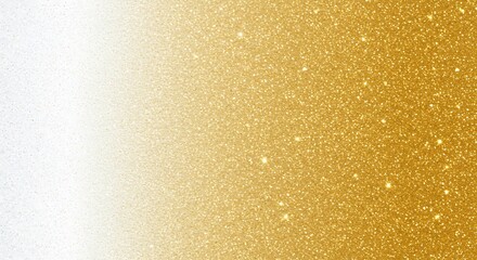 Sparkling gold glitter ombre background.  Shimmering texture.  White glitter blends to gold.