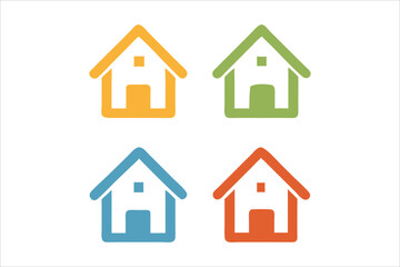 Houses icons set