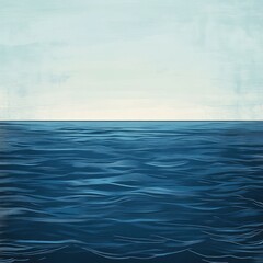 Obraz premium Serene Ocean Waves Under a Calm Sky