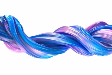 Fototapeta premium Colorful Twisted Strands of Blue and Pink Abstract Art Design
