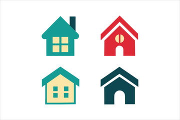 Houses icons set