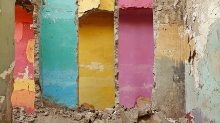 Vibrant Urban Excavation with Soft Light Effects