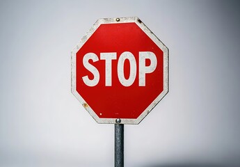 Obraz premium A red stop sign with the word 