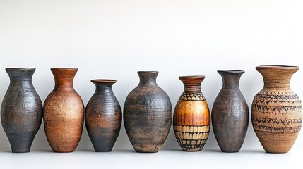 Elegant collection of handcrafted vases showcasing diverse shape
