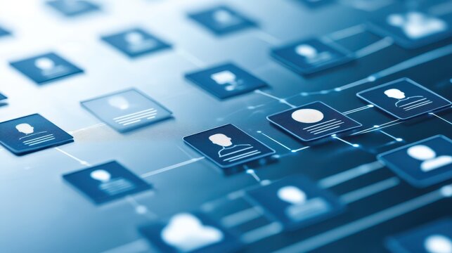 Extensive collection of diverse icons on blue background for digital projects diverse