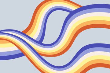 beautiful and creative color waves lines retro vibes background wallpaper concept