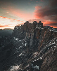 sunset over the mountains