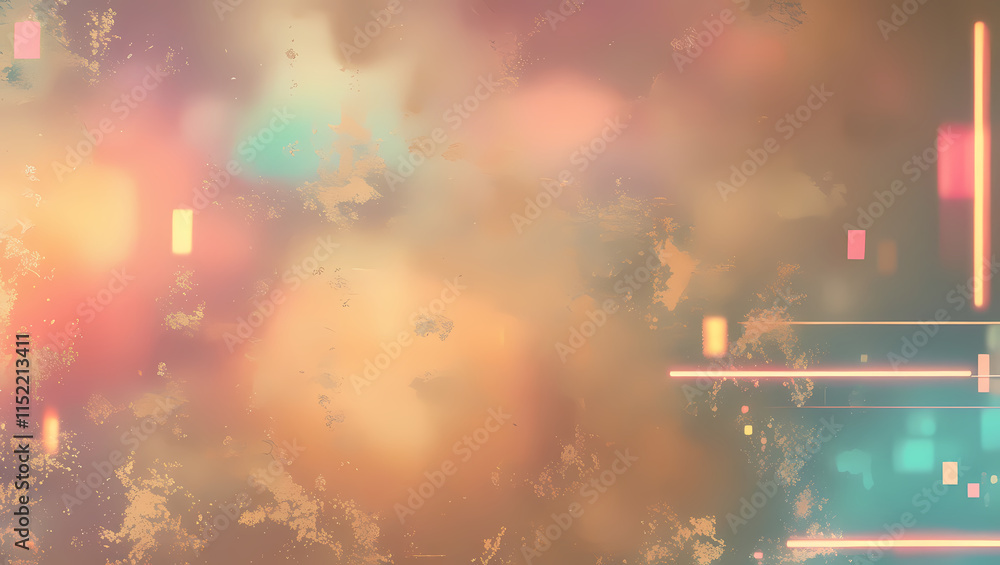Aufkleber abstract digital dreamscape: a mesmerizing blend of vibrant colors and geometric shapes creates a ca