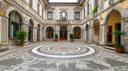 Obraz premium Intricate Historical Mosaics in a Cultural Building