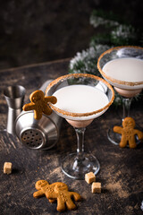 Christmas winter creamy cocktail eggnog