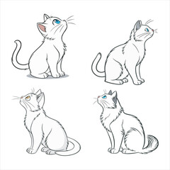 Cat Silhouette Vector Illustration