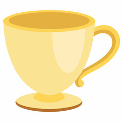 porcelain cup vector icon on white background