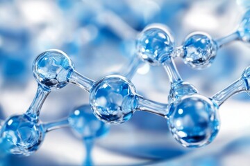 The Visual Representation of Clear Light Blue Hyaluronic Acid Molecules