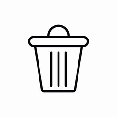 Trash Can Delete Remove Icon Vector Sign 