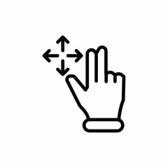 Hand Zoom In Out Gesture Icon