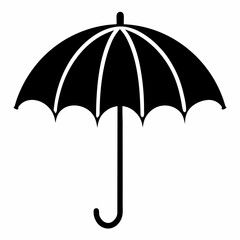 Black Umbrella Silhouette Vector Art