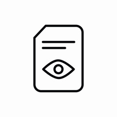 Eye paper Icon vector sign