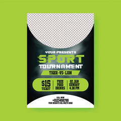 Sports event editable print flyer or poster template and fitness workout flyer poster, leaflet brochure cover design