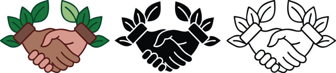 Green Partnership Unity, Collaboration, Environmental Teamwork, Sustainable Deal