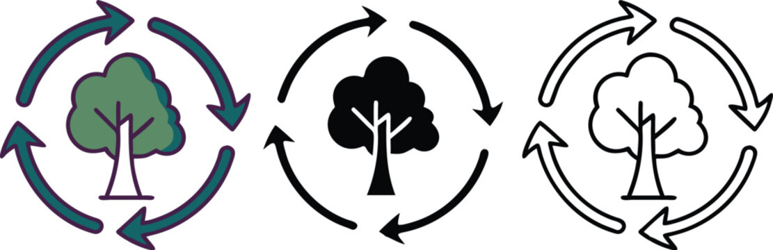 Environmental Cycle Tree, Nature, Ecology, Sustainability, Growth, Renewal, Recycle, Conservation, E