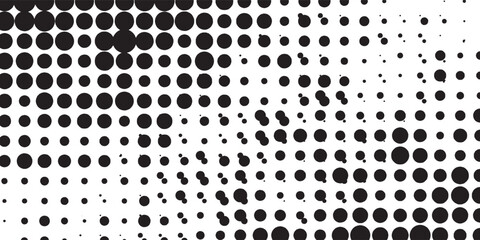 Halftone gradient. Dotted gradient, smooth dots spraying and halftones dot background seamless horizontal geometric pattern vector template set. modern vector ilustration