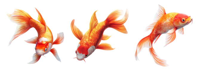 Goldfish on Transparent Background for Creative Projects