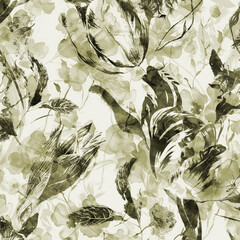 Flower seamless patterns