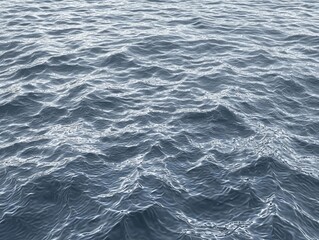 Fototapeta premium Gentle Waves, Ripples on Water Surface, Ocean Texture, Blue Sea Background