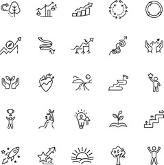 Growth, Progress, Success, Icons, Development, Strategy, Goals, Achievement, Sustainability, Future