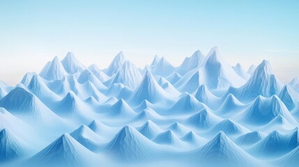 Fototapeta premium Tranquil snowy mountain landscape under a clear blue sky, evoking serenity and peace.
