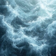 Fototapeta premium Turbulent Ocean Waves Crashing and Frothing