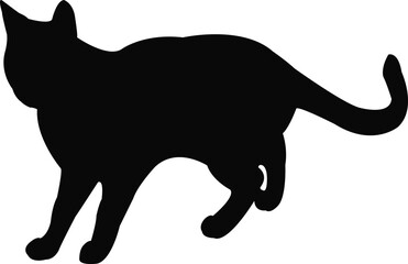 a cat body silhouette vector
