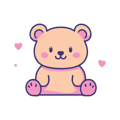 Funny Bear Vector PNG Transparent
