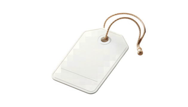 blank tag isolated on white