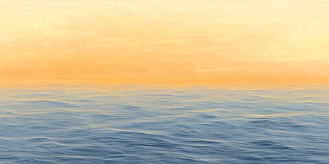 Fototapeta premium Serene Ocean Sunset Calm Water Golden Sky Peaceful Seascape