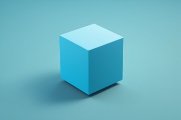 Fototapeta premium a close up of a blue cube on a blue background