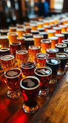 Explore Craft Beer Variety: Diverse Glasses Showcasing Unique Brewing Styles and Flavors