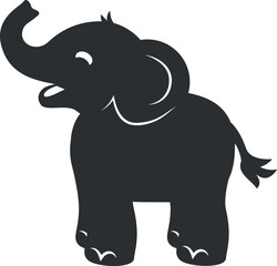 Playful Cartoon Elephant Vector Illustration